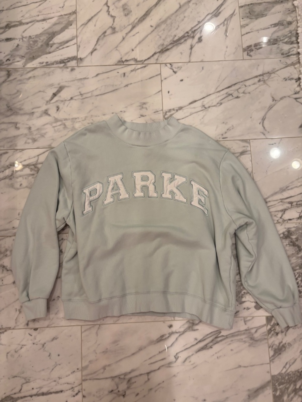 PARKE BRIDAL COLLECTION - HERITAGE - BRIDAL BLUE VARSITY MOCKNECK - Picture 4 of 4